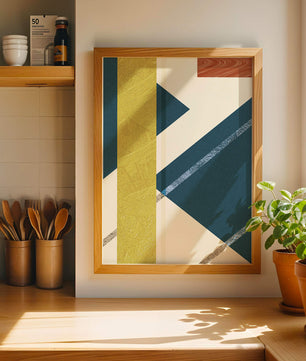 Zeitgenössische abstrakte geometrische Kunst mit lebendigen Farben