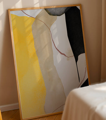 Abstract Composition with Geometric Shapes and Earth Tones