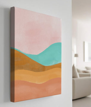 Abstract Landscape with Soft Colors and Flowing Hills