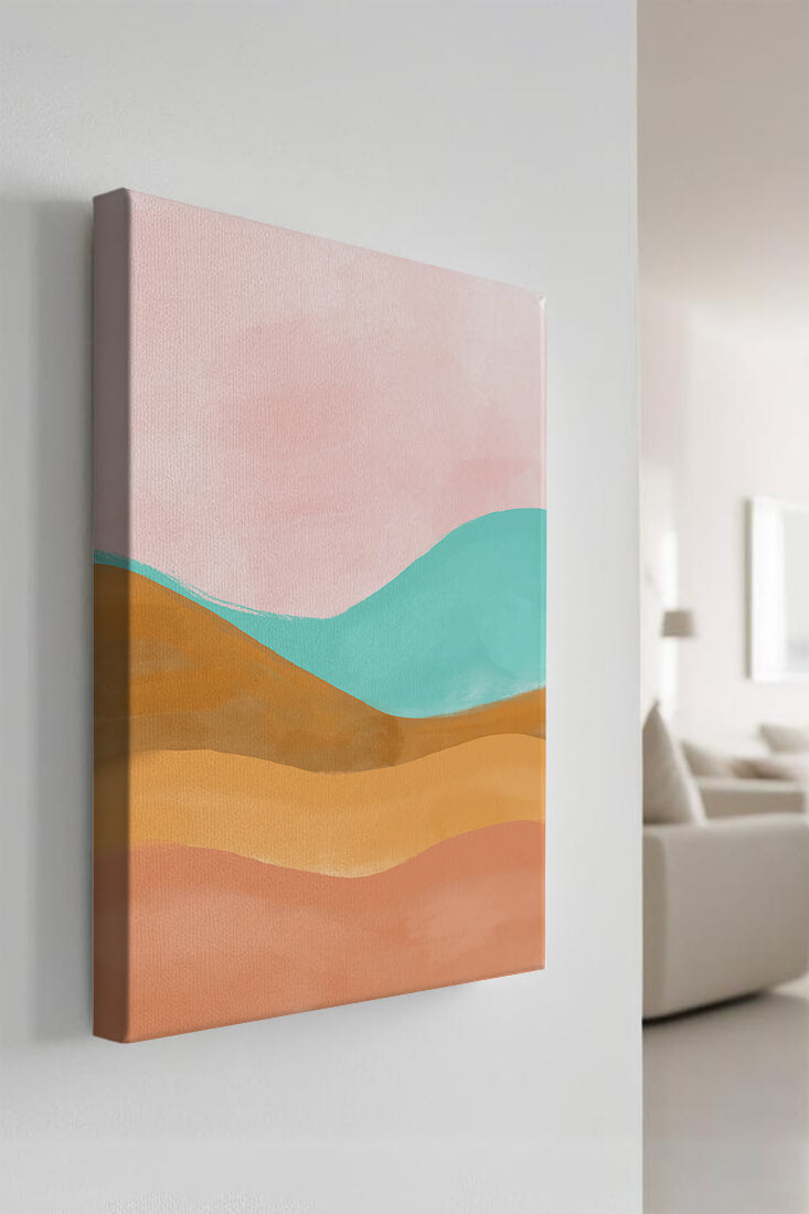 Abstract Landscape with Soft Colors and Flowing Hills