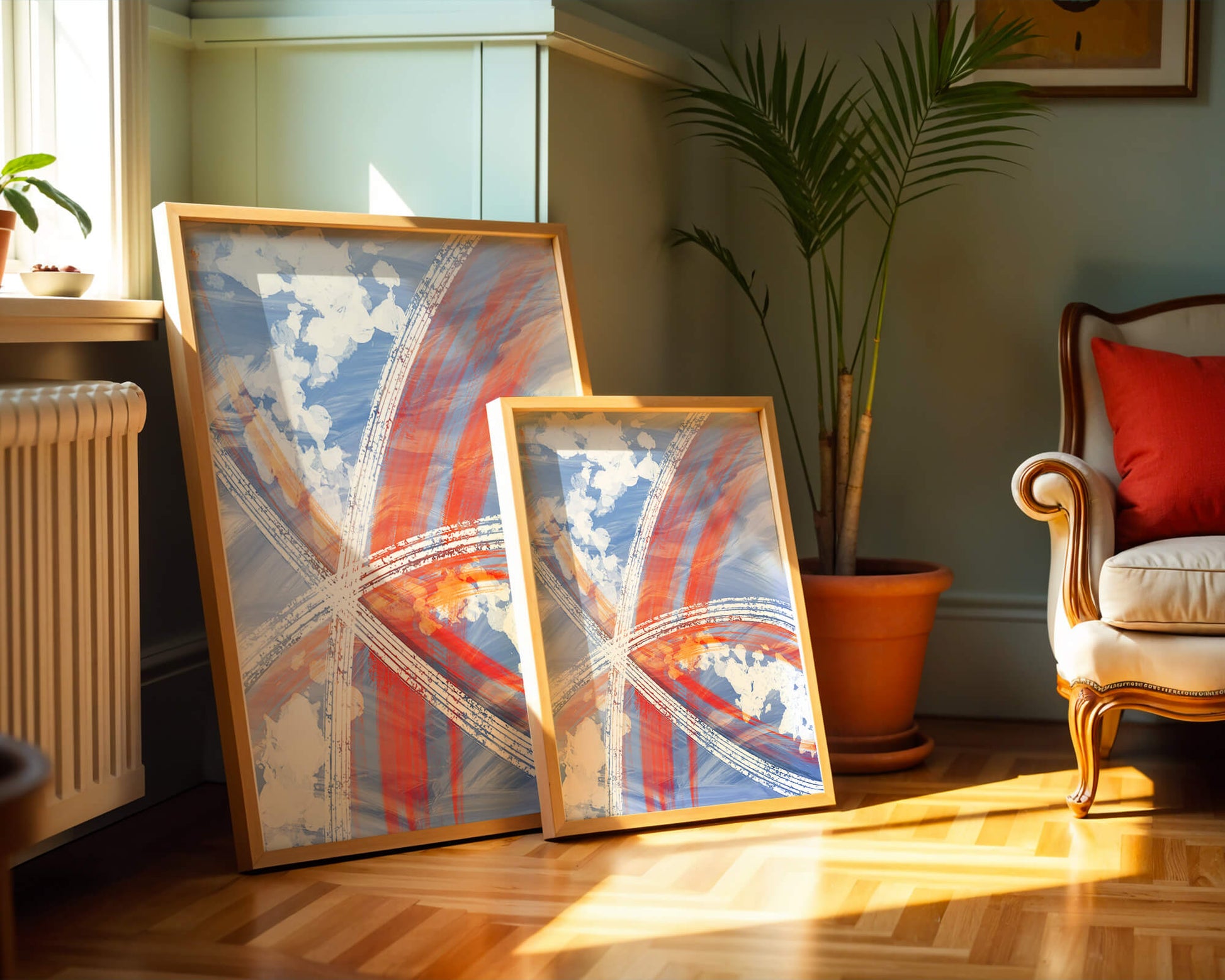 Abstract Expressionism with Dynamic Brushstrokes and Vivid Colors