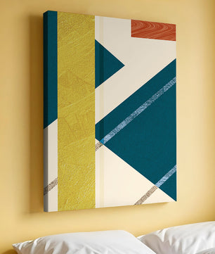 Abstract Geometric Composition with Bold Colors and Textures - Mi tienda