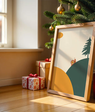 A Snail Climbing a Hill in Minimalist Nature Art - Mi tienda