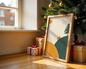 A Snail Climbing a Hill in Minimalist Nature Art - Mi tienda