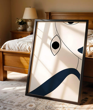 Abstract Minimalist Art with Geometric Shapes and Earring Detail - Mi tienda