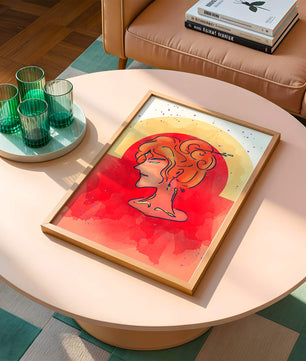 Abstract Portrait with Vibrant Colors and Artistic Flair