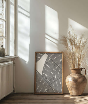Detailed Abstract Geometric Pattern with Interwoven Stripes - Mi tienda