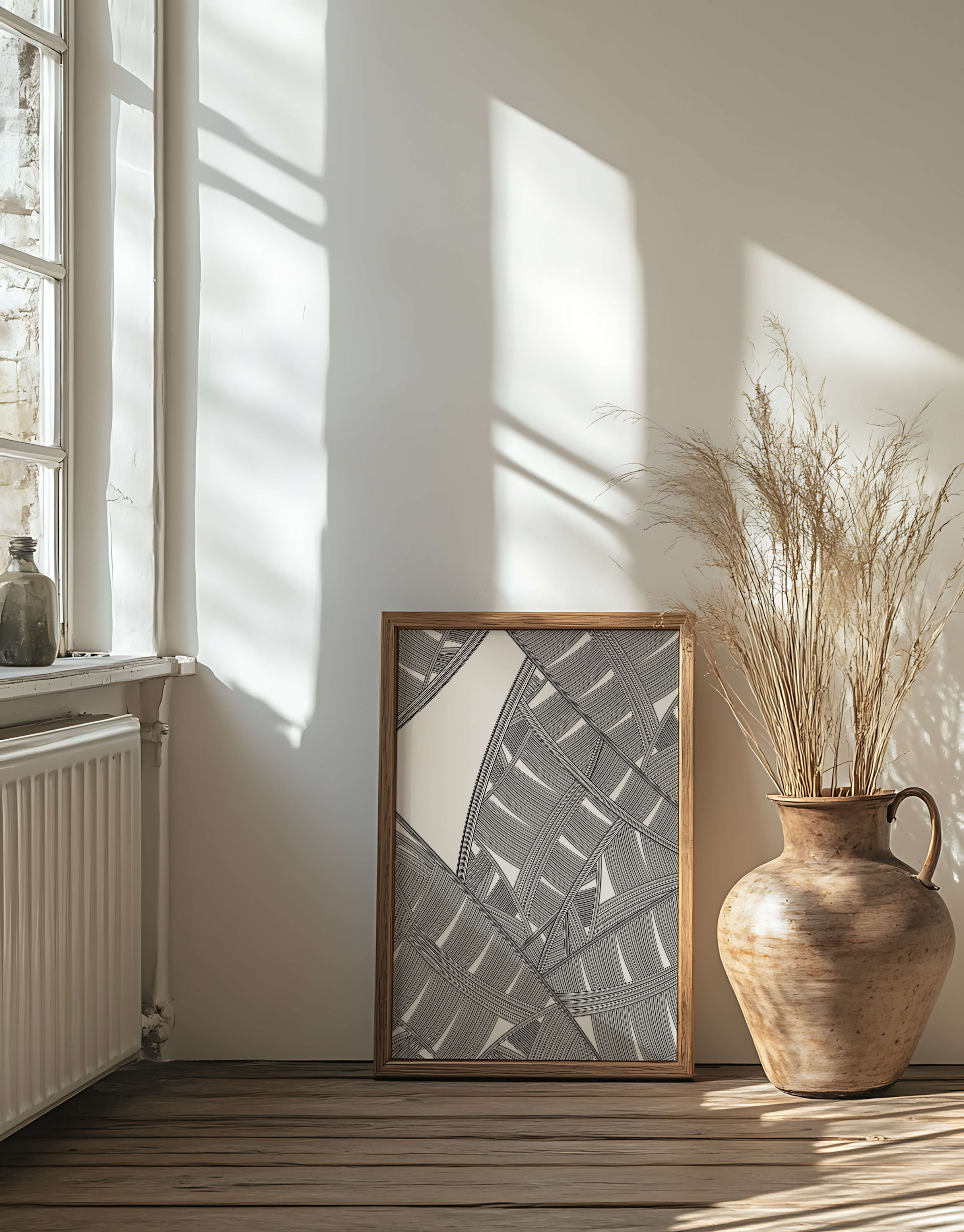 Detailed Abstract Geometric Pattern with Interwoven Stripes - Mi tienda