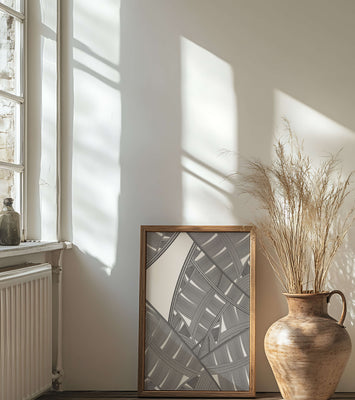 Detailed Abstract Geometric Pattern with Interwoven Stripes