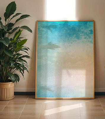 Pastel watercolor background with blue and beige gradient