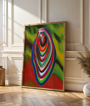 Abstract multicolored swirl with vibrant brush strokes