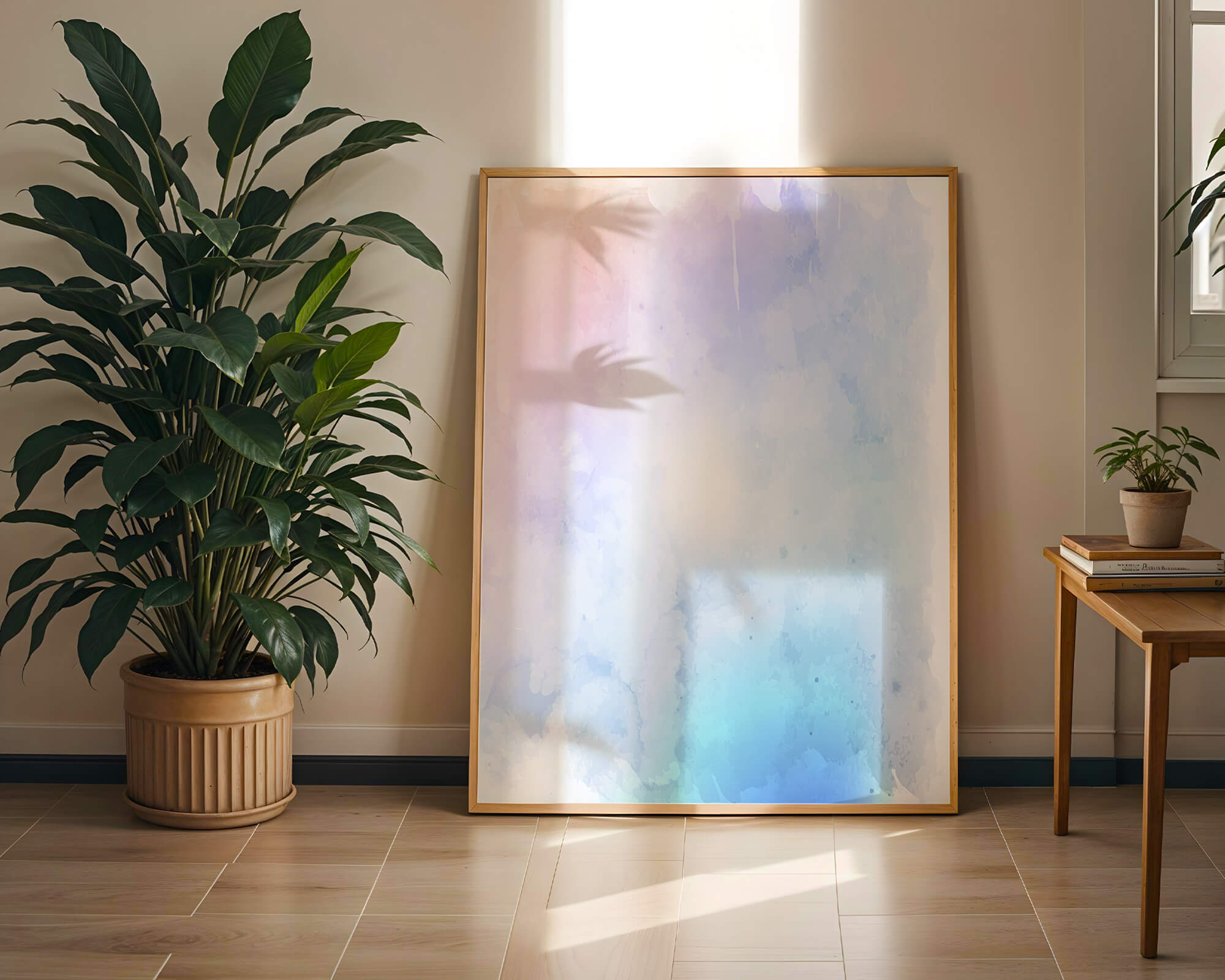 Gentle watercolor pastel gradient with soft texture and flow