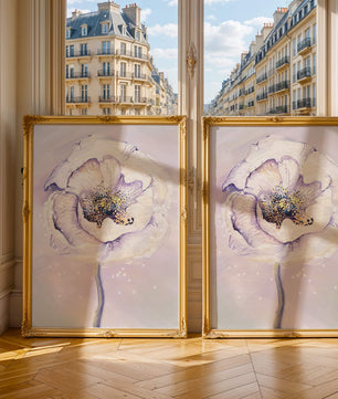 Elegant watercolor flower illustration with delicate pastel tones