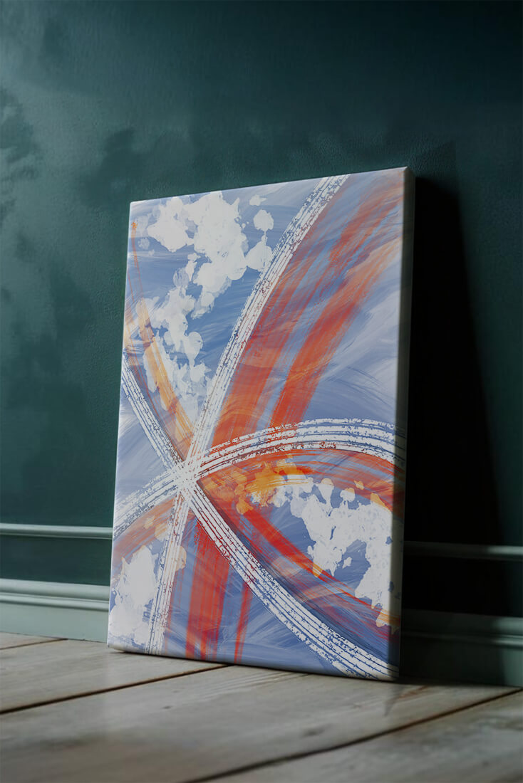 Abstract Expressionism with Dynamic Brushstrokes and Vivid Colors