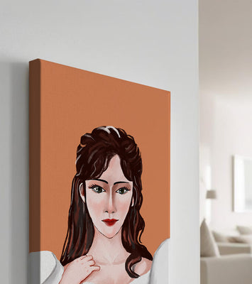 Portrait of a woman with elegant hairstyle and golden watch