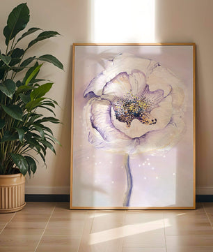Elegant watercolor flower illustration with delicate pastel tones