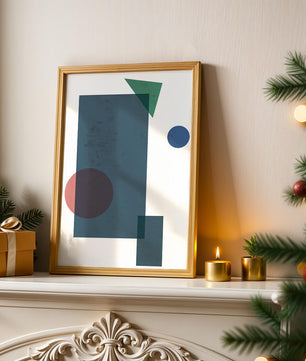 Abstract Geometric Composition with Overlapping Shapes - Mi tienda