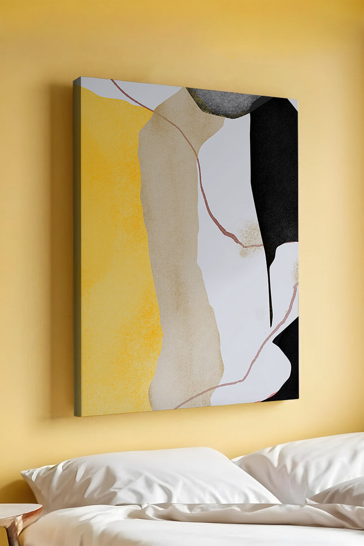 Abstract Composition with Geometric Shapes and Earth Tones