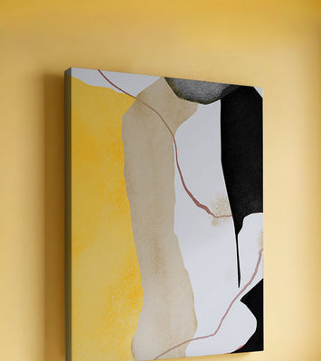 Abstract Composition with Geometric Shapes and Earth Tones