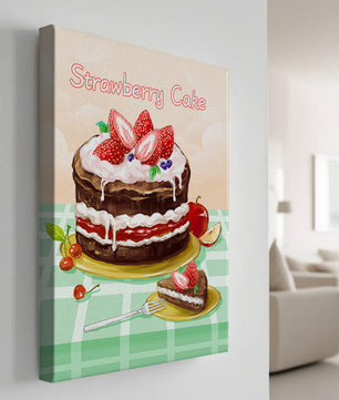 Delicioso pastel de chocolate y fresa con crema y frutas