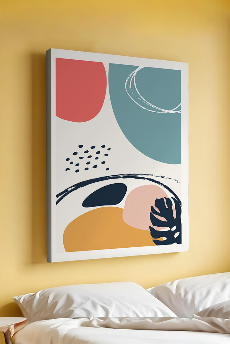 Abstract shapes and colors in modern art design