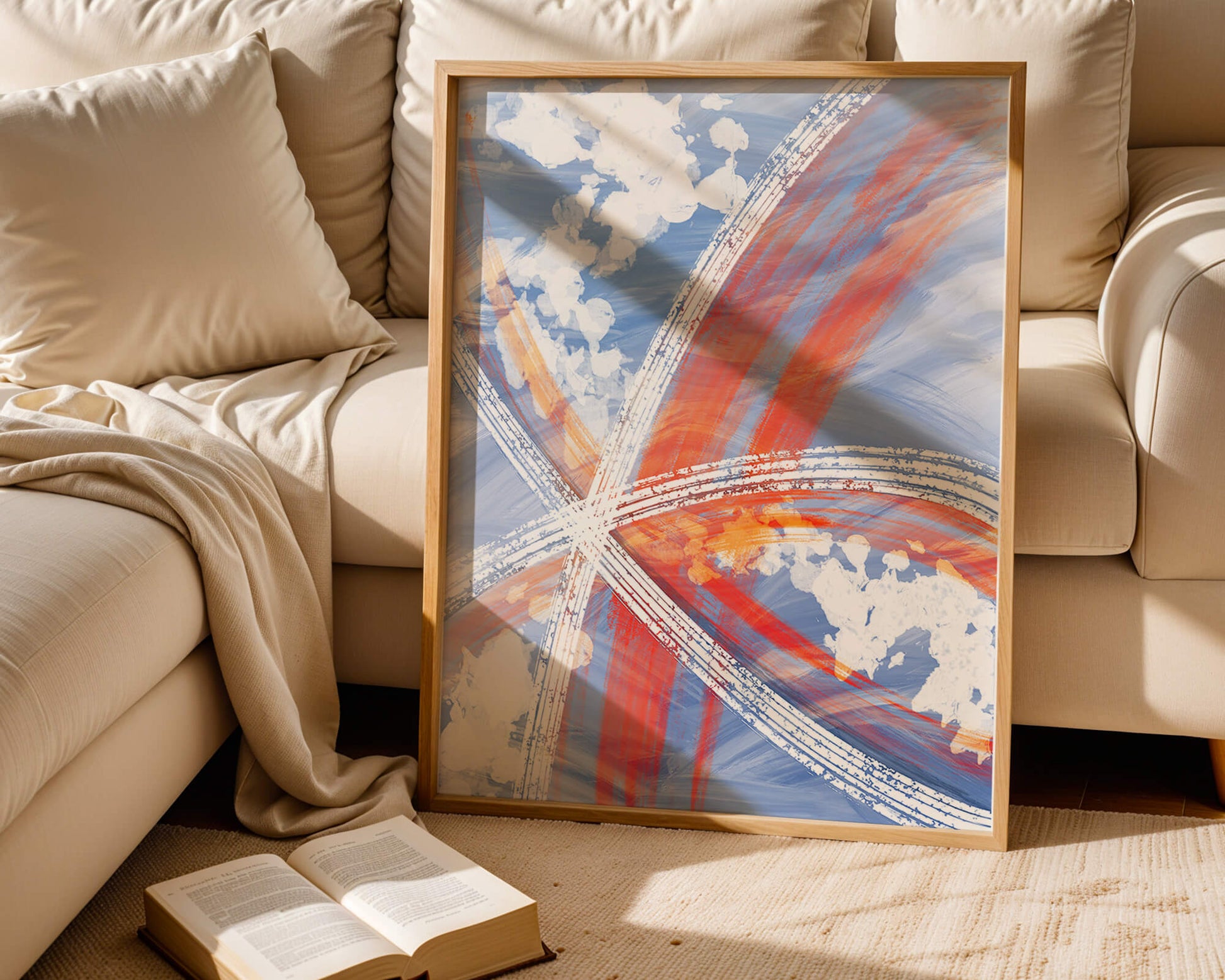 Abstract Expressionism with Dynamic Brushstrokes and Vivid Colors