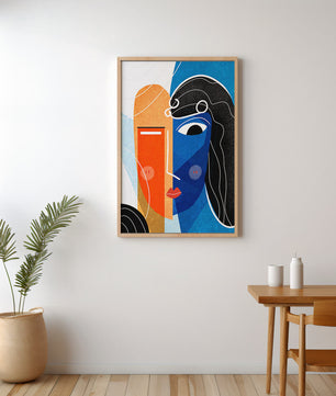 Abstract Expressionist Portrait with Bold Colors - Mi tienda