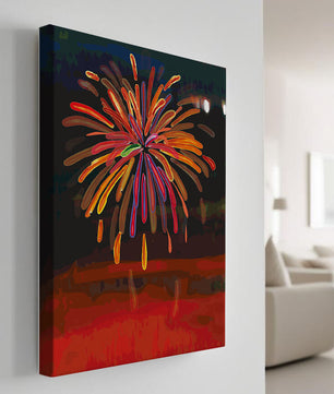 Feu d'artifice vibrant avec des éclats colorés