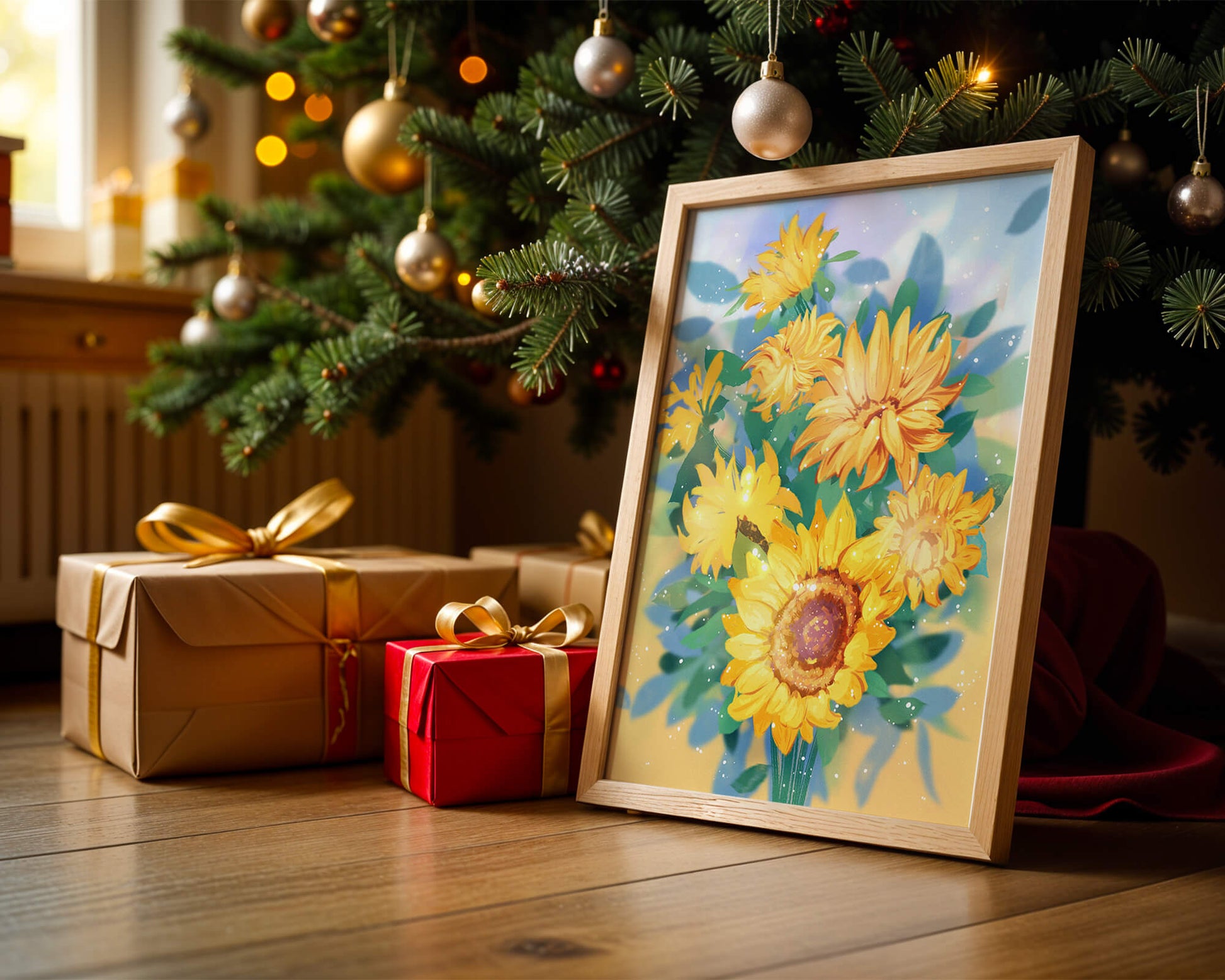 Sunflowers in Bright Sunlight