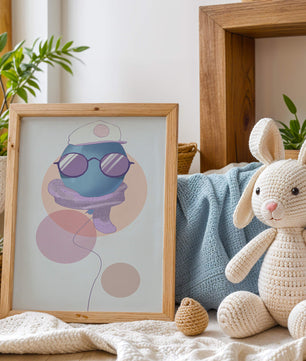 Colorful Balloon with Glasses in Modern Abstract Art - Mi tienda
