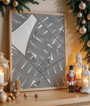 Detailed Abstract Geometric Pattern with Interwoven Stripes - Mi tienda
