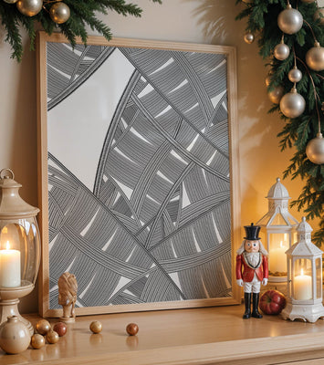 Detailed Abstract Geometric Pattern with Interwoven Stripes