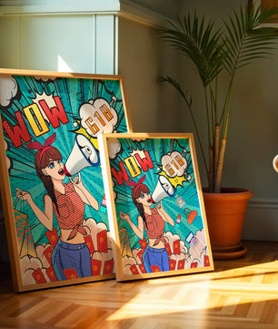 Vibrant Pop Art Style Shopping Experience with Retro Influences