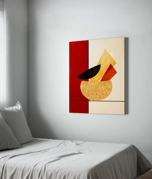 Abstract Geometric Composition with Bold Colors and Textures - Mi tienda