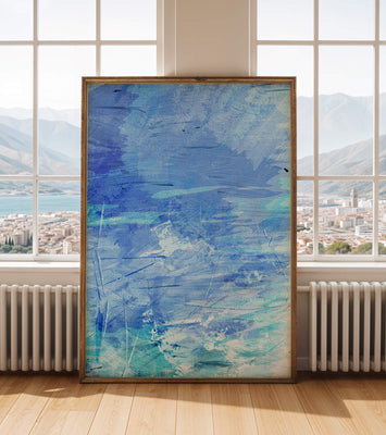 Abstract blue textured watercolor background