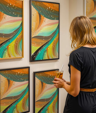 Abstract swirl of vibrant colors with dynamic lines