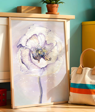Elegant watercolor flower illustration with delicate pastel tones