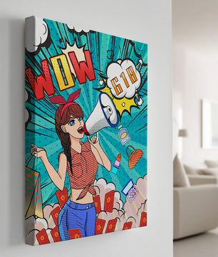 Vibrant Pop Art Style Shopping Experience with Retro Influences