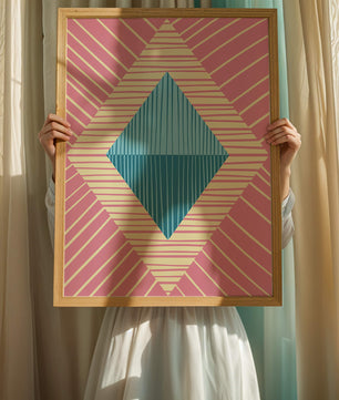 Composition géométrique abstraite avec des couleurs pastel