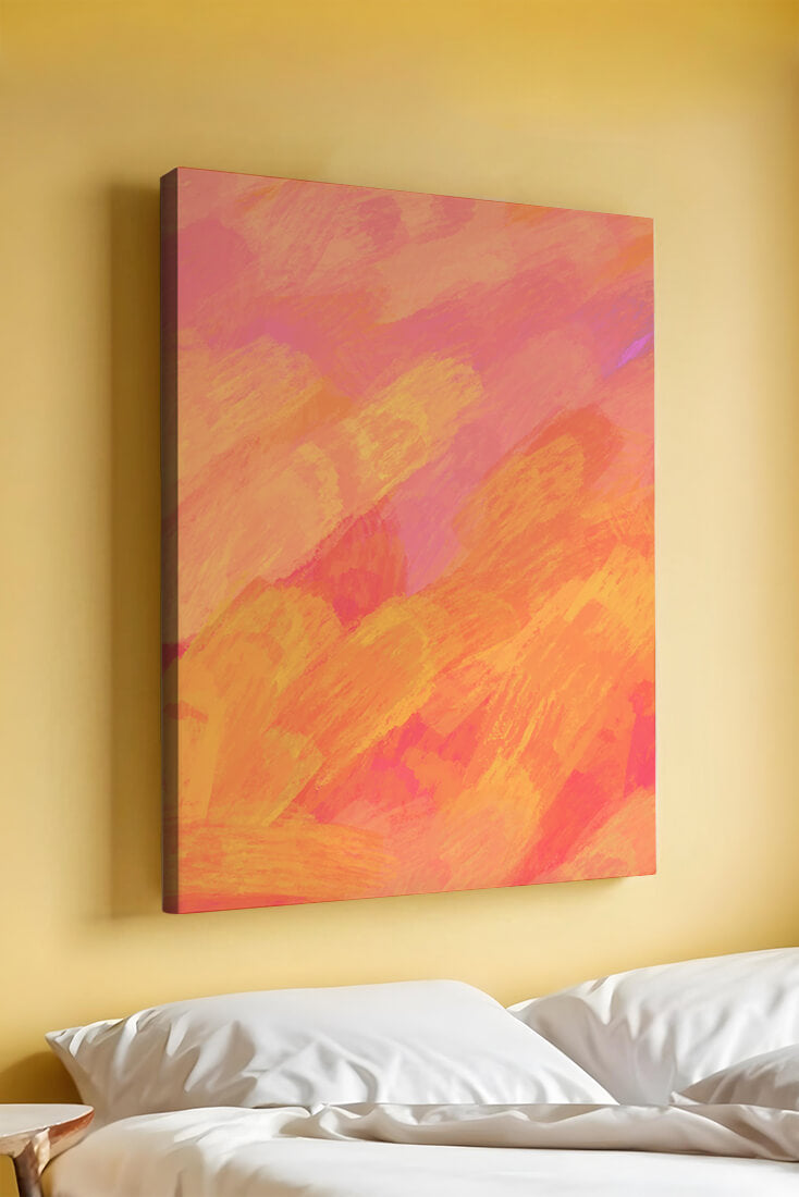 Abstract Warm Toned Brushstroke Art