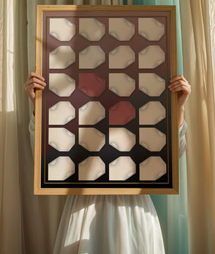 Contemporary Geometric Design with Red and White Sheets