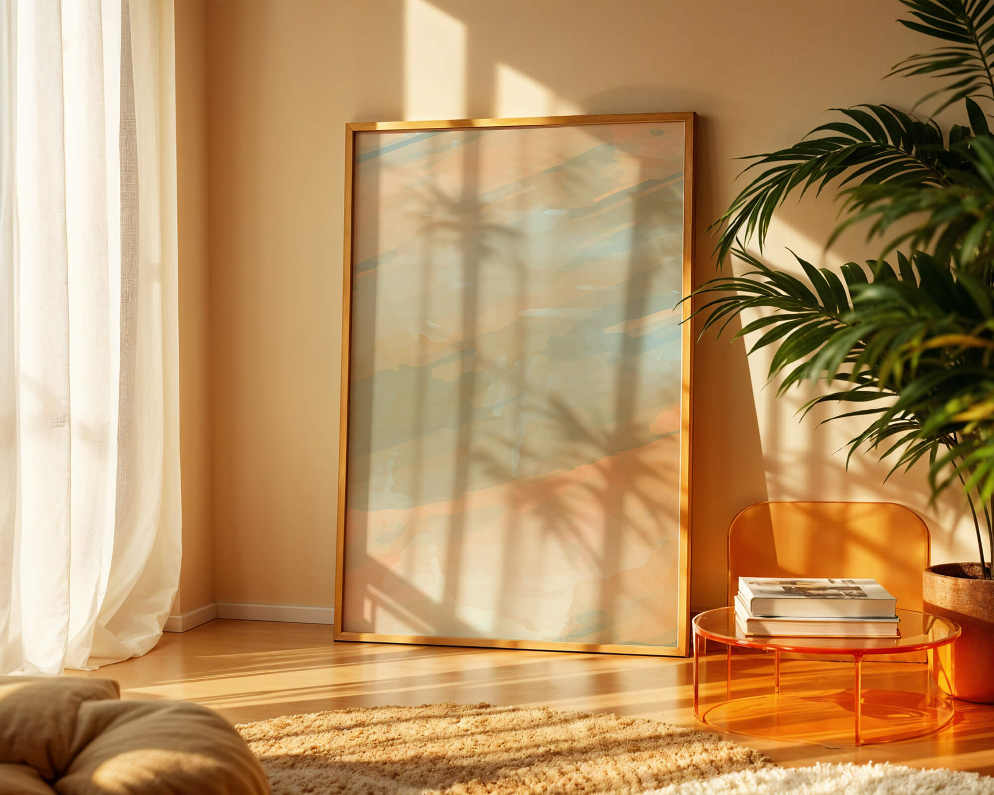 Abstract Pastel Tones with Brushstroke Patterns