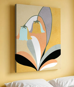 Abstract floral pattern with pastel colors and modern design