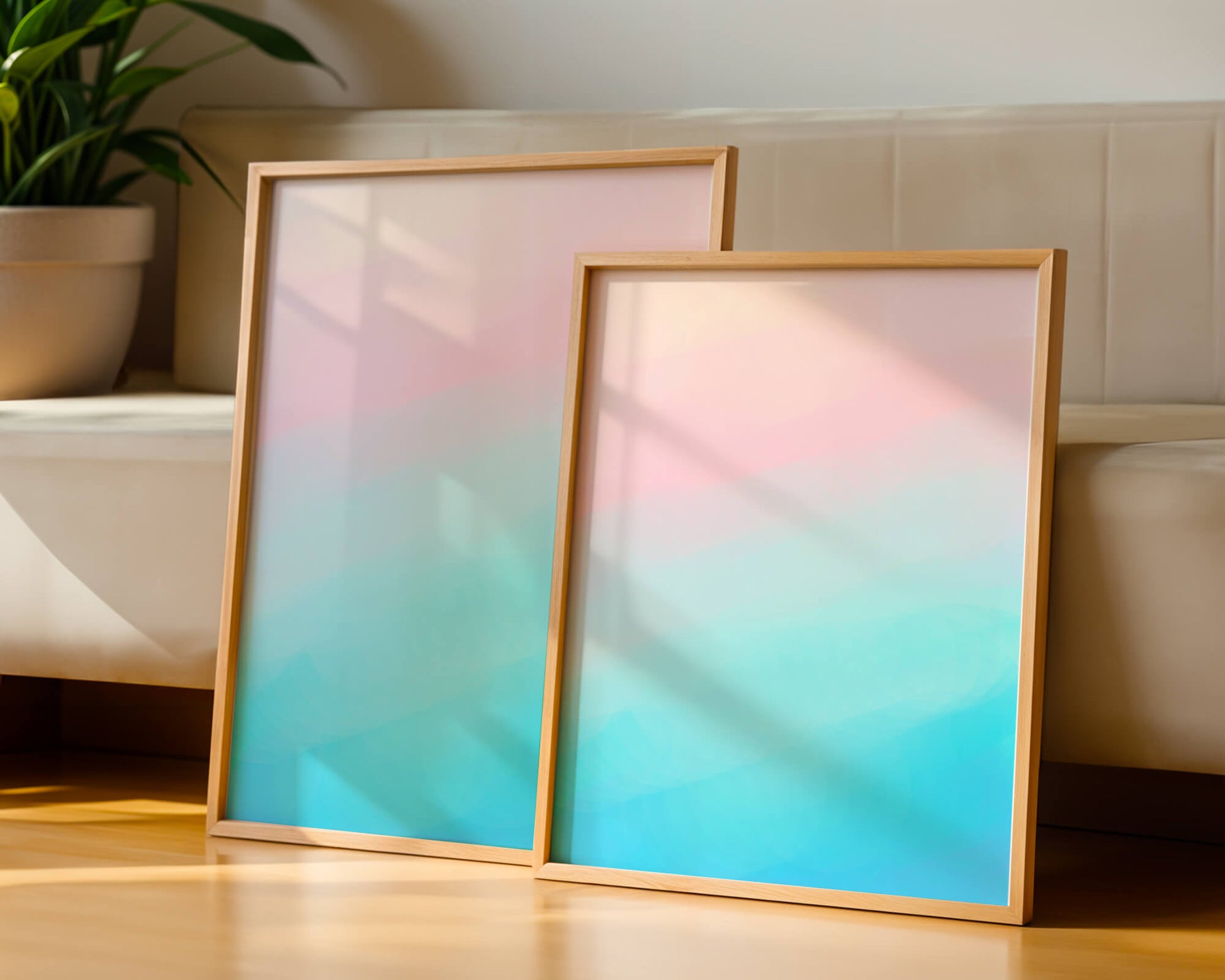 Pastel Gradient Background with Pink and Blue Hues