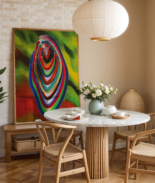 Abstract multicolored swirl with vibrant brush strokes