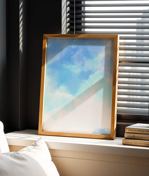 Cielo azul sereno con nubes suaves
