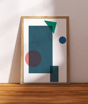 Abstract Geometric Composition with Overlapping Shapes - Mi tienda