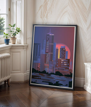 Modern Cityscape at Sunset with Skyscrapers and Vibrant Sky - Mi tienda