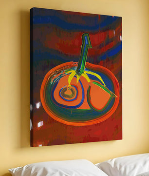 Pintura abstracta con colores vibrantes y un diseño audaz