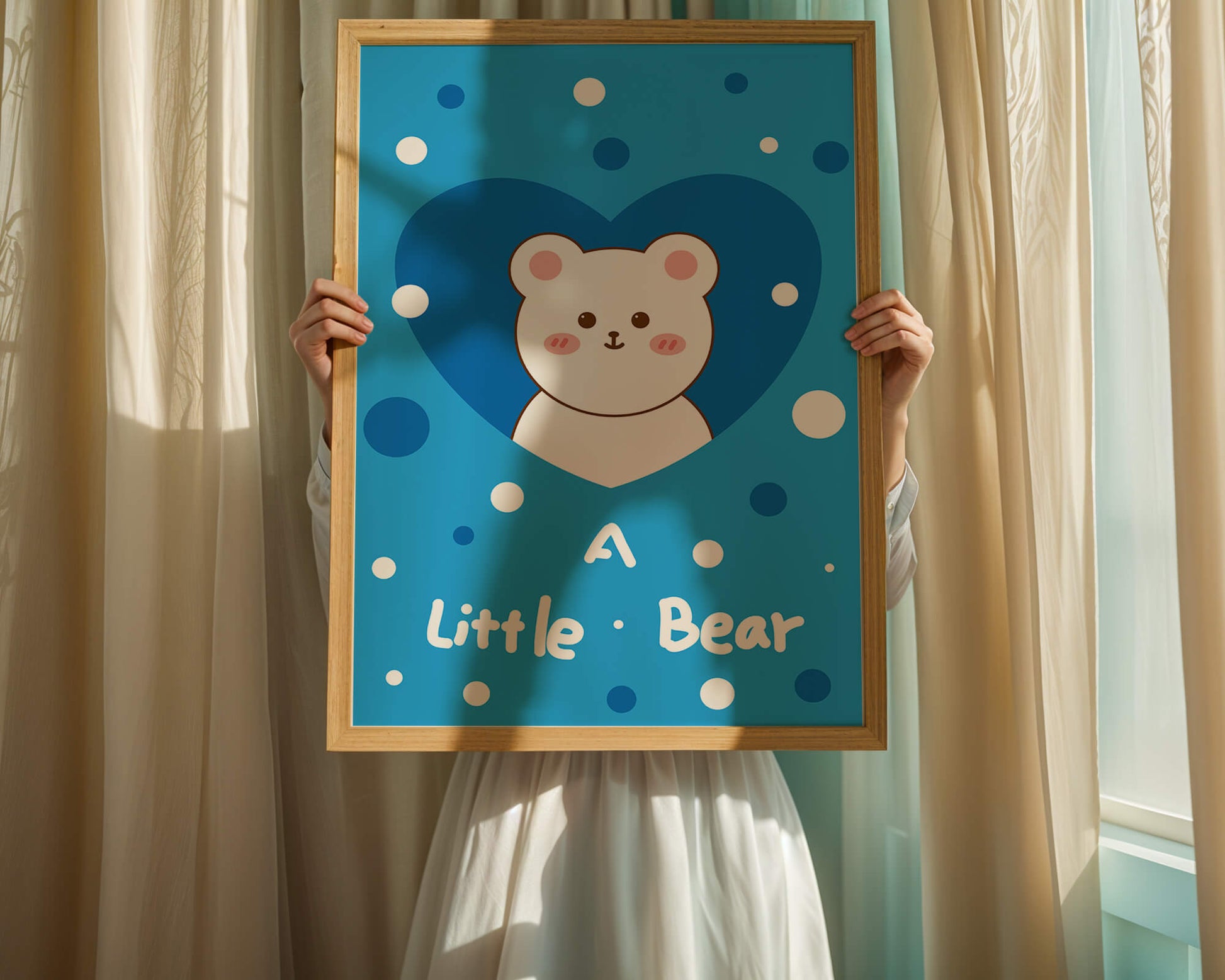 Adorable children's room decor featuring a cute bear design